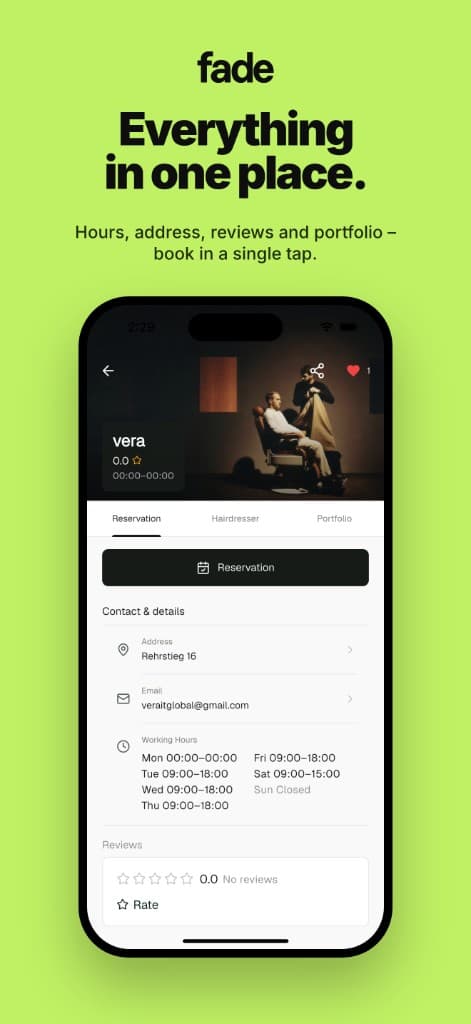Fade — Salon-Plattform · Mobile & Web — 3
